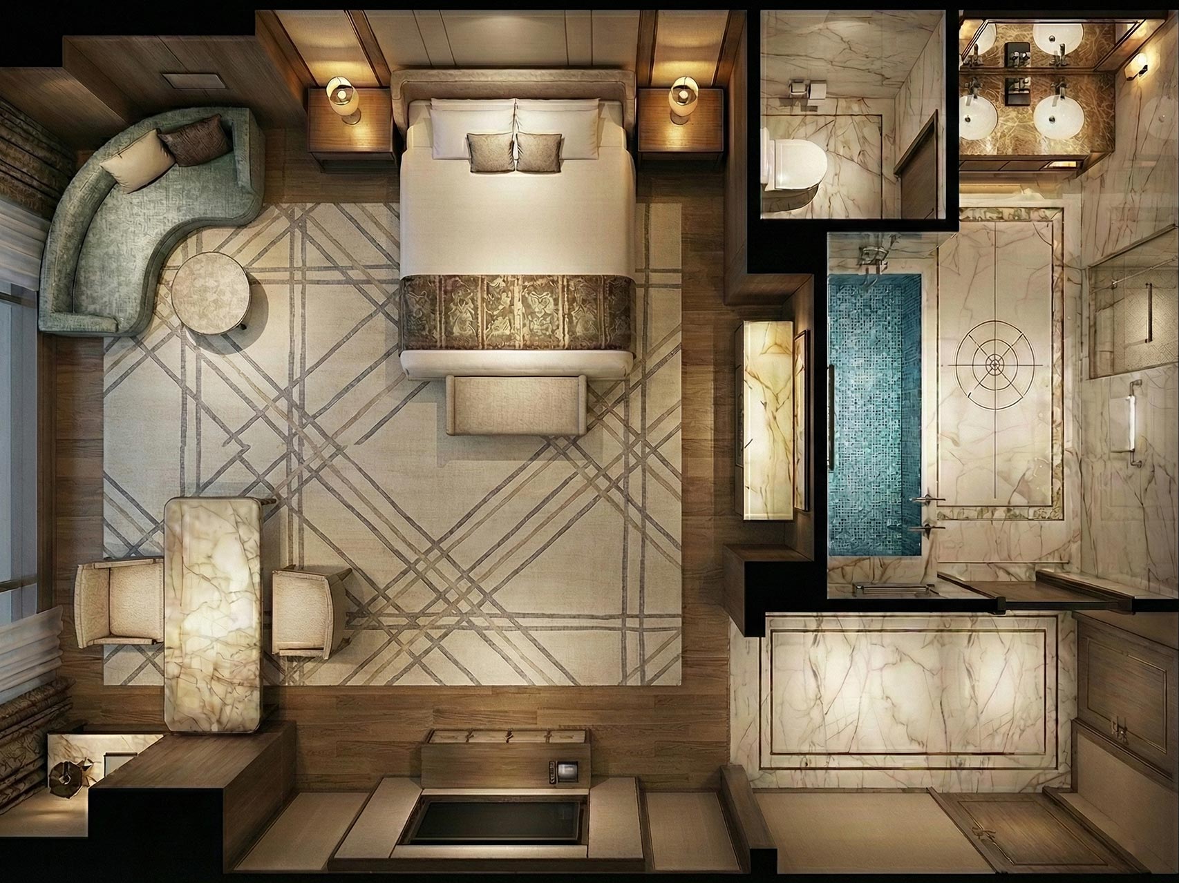 Full Custom Hotel Bedroom Set